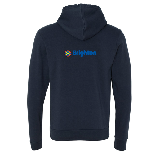Brighton Logo 2 Full color -- Pullover Hooded Sweatshirt Navy
