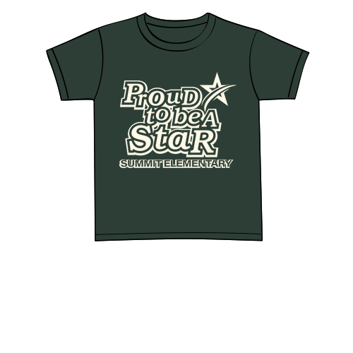 Proud to be a Star Youth Tee -- Forest Green