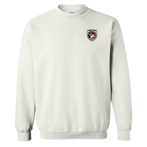 Gildan Heavy Blend Crew Neck Sweatshirt --Badge  White