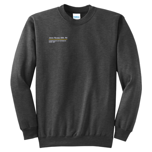 Port and Company Classic Crewneck Sweatshirt -- Dark Heather Grey
