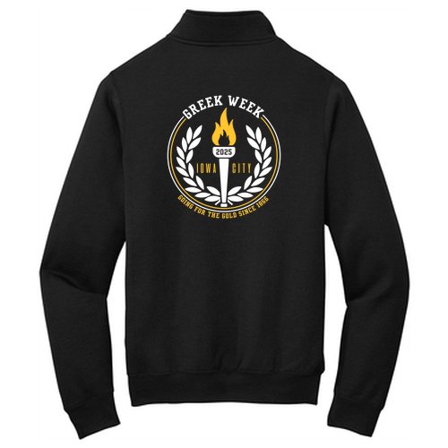 Port and Company Core Fleece Quarter-Zip Pullover Sweatshirt -- Jet Black