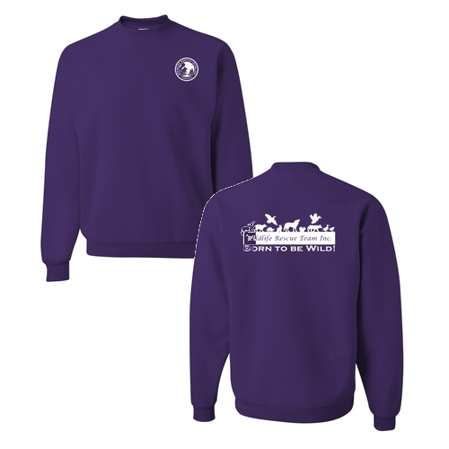 Jerzees 8 Oz. 50/50 Nublend Fleece Crew -- Deep Purple