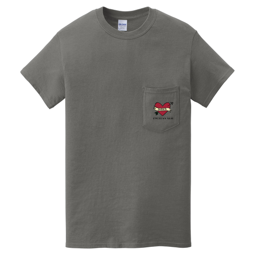 Gildan Heavy Cotton Adult Tee with Pocket -- Charcoal