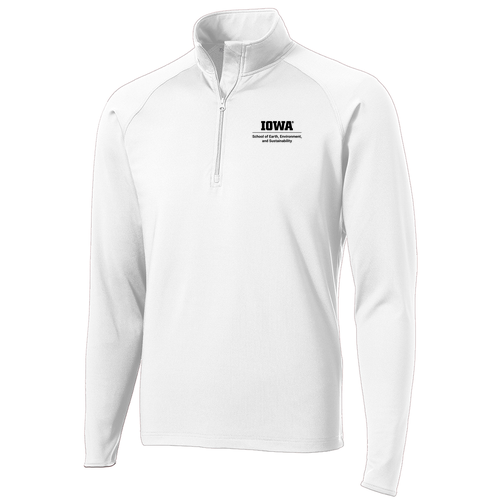Embroidered Sport Tek Sport Wick Stretch Half Zip Pullover -- White