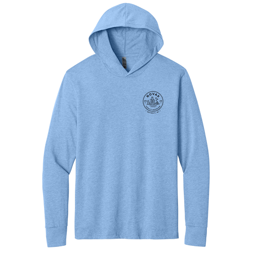 Next Level Apparel CVC Long Sleeve Hoodie -- Heather Columbia Blue