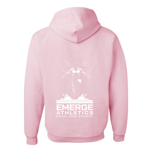 Jerzees 8 oz 50/50 Nublend Adult Hooded Sweatshirt -- Classic Pink