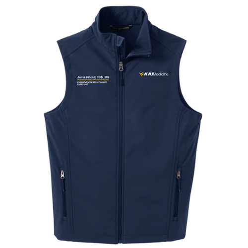 Embroidered Port Authority Core Soft Shell Vest -- Dress Blue Navy