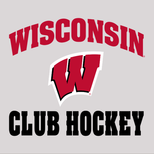 UW Club Hockey Under Armour Hooded Sweatshirt -- Grey