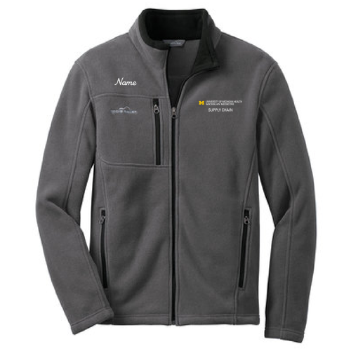 Eddie Bauer Full Zip Fleece Jacket -- Grey Steel