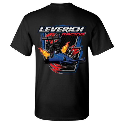 Gildan Heavy Cotton Basic T-Shirt Classic Front Dragster Back -- Black