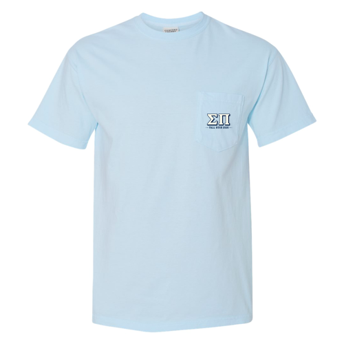 Comfort Colors Unisex Garment-Dyed Heavyweight Pocket T-Shirt -- Chambray