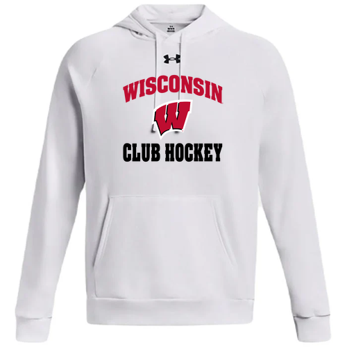 UW Club Hockey Under Armour Hooded Sweatshirt -- White