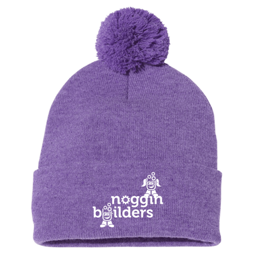 Sportsman Pom Pom Knit Hat -- Heather Purple