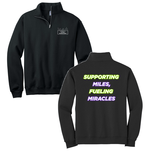Jerzees 1/4 Zip Cadet Sweatshirt -- Black