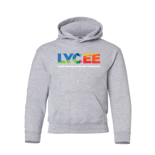 Youth Gildan Heavy Blend Hooded Sweatshirt -- Sport Grey
