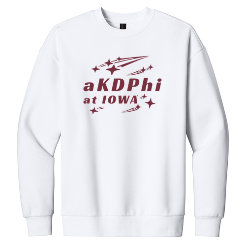 District V.I.T. Heavyweight Fleece Crew -- White