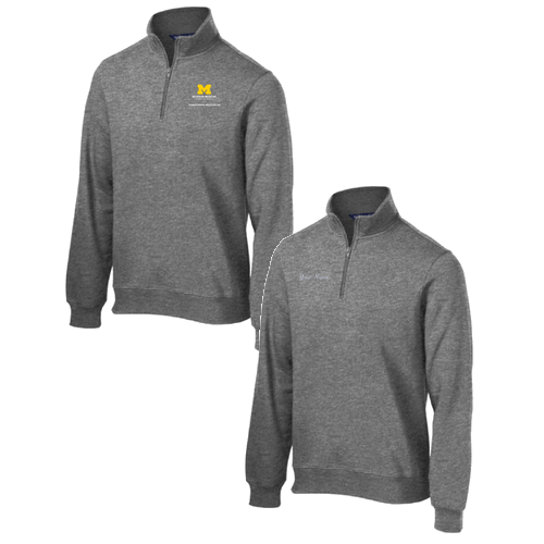 Mens/Unisex Sport Tek Quarter Zip Sweatshirt -- Vintage Heather