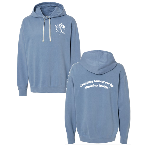 Comfort Colors Lightweight Adult Ringspun Hooded Sweatshirt -- Blue Jean