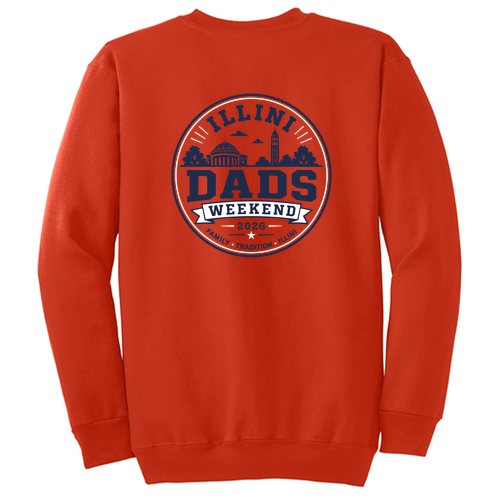 Illini Dads Crewneck Sweatshirt -- Orange