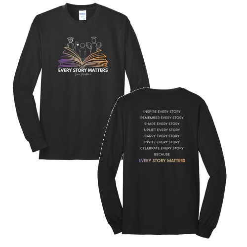 Port and Company Long Sleeve 50/50 T Shirt -- Jet Black