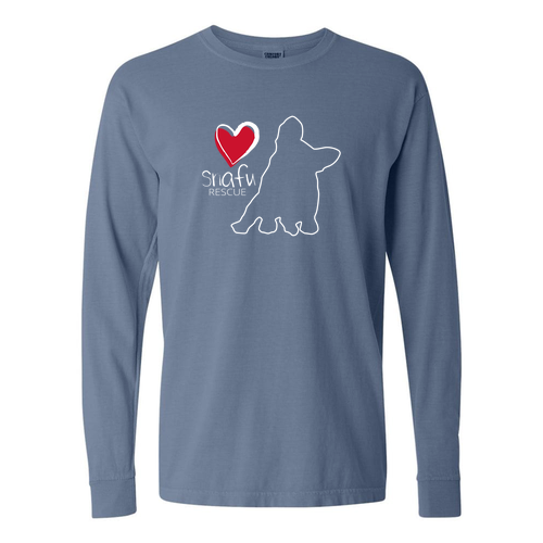 Comfort Colors Ringspun Long Sleeve Tee -- Washed Denim