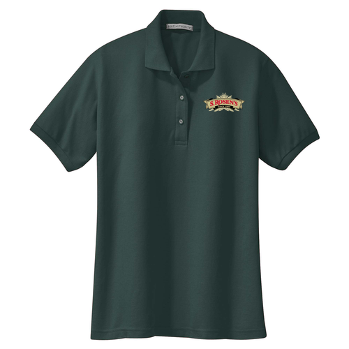Port Authority Ladies Silk Touch Sport Shirt. -- Dark Green