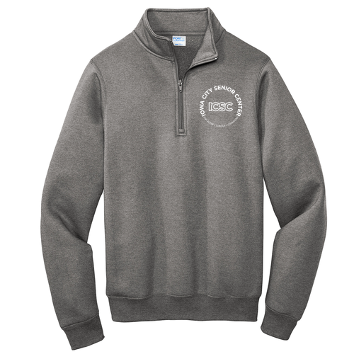 Port and Company Core Fleece Quarter-Zip Pullover Sweatshirt -- Graphite Heather