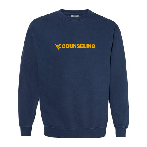 Comfort Colors Unisex Garment-Dyed Crewneck Sweatshirt -- True Navy