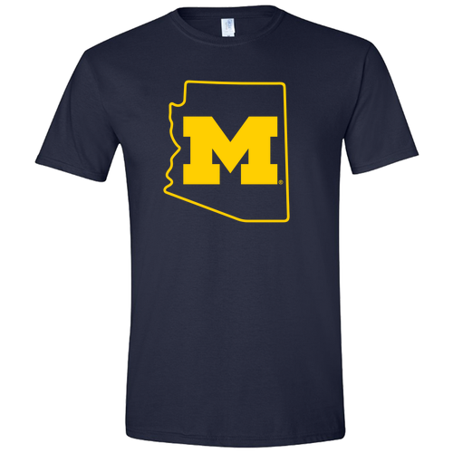 Gildan SoftStyle Fitted T-Shirt -- Navy, State Outline