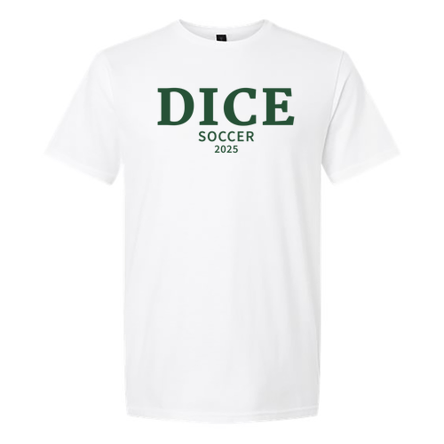 Dice Soccer Unisex T-Shirt -- White