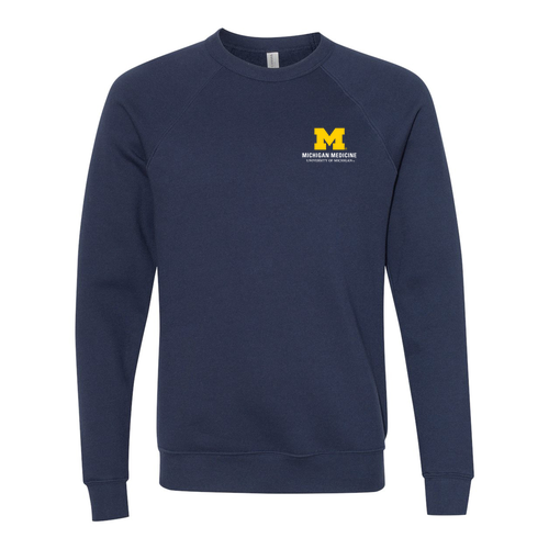 Mens/Unisex Bella Canvas Sponge Fleece Raglan Sweatshirt -- Navy
