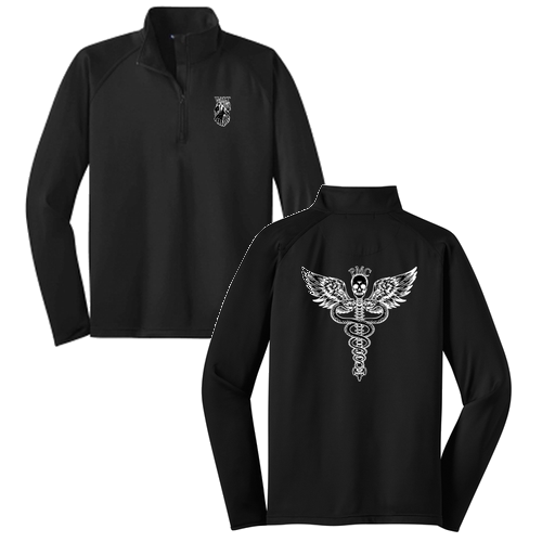Sport Tek Sport Wick Stretch Half Zip Pullover -- Black