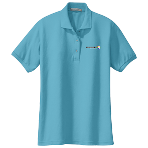 Port Authority Ladies Silk Touch Sport Shirt. -- Maui Blue