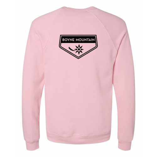 Boyne Mountain Logo 2 Black Ink -- Crewneck Sweatshirt Pink
