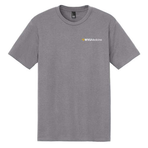 Screen Printed District Made Perfect Tri Crew Tee -- Storm Cloud