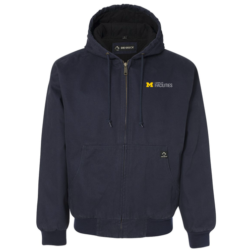 Dri Duck Hooded Boulder Cloth Jacket -- Navy