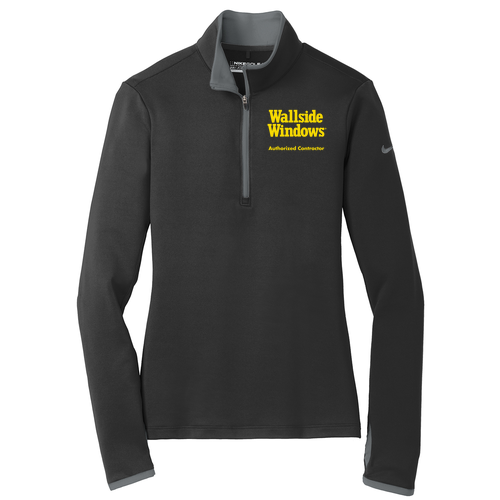 Nike Golf Ladies Dri FIT Stretch Half Zip Cover Up -- Black / Dark Grey