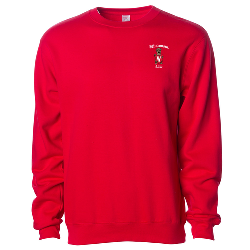 Independent Trading Crewneck Sweatshirt Red Left Chest