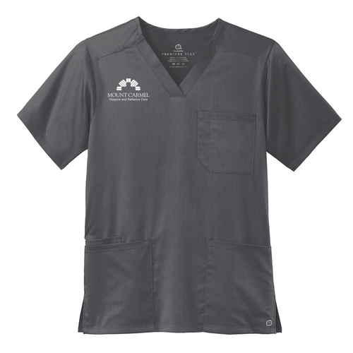 Wonderwink Men's Premiere Flex V-Neck Top -- Pewter