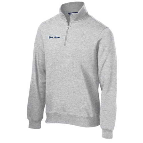 Mens/Unisex Sport Tek Quarter Zip Sweatshirt -- Athletic Heather