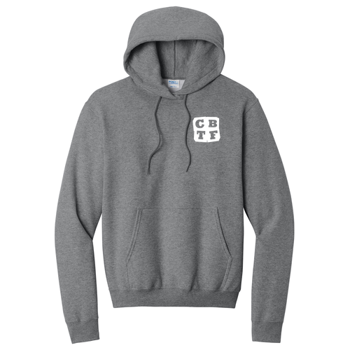 Port and Company Core Fleece Pullover Hooded Sweatshirt -- Graphite Heather