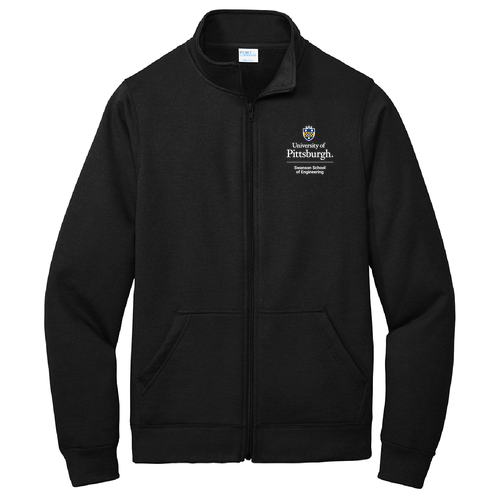 Port and Company Core Fleece Cadet Full-Zip Sweatshirt -- Jet Black