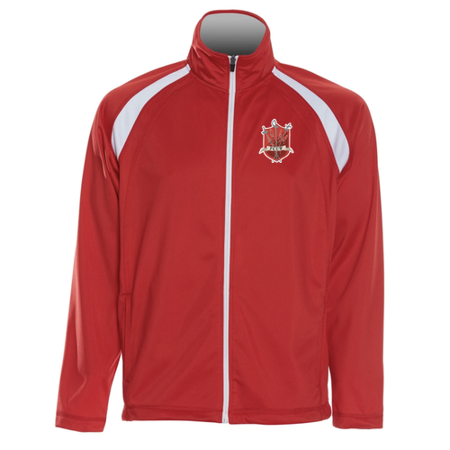 Sport Tek Tricot Jacket Adult Sizes-- True Red / White