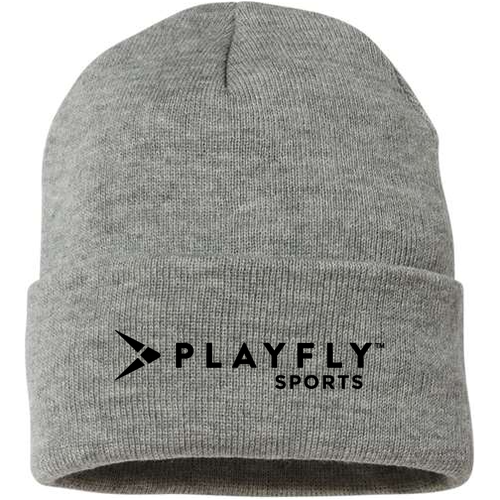Playfly Sherpa Lined 12" Beanie -- Heather Gray