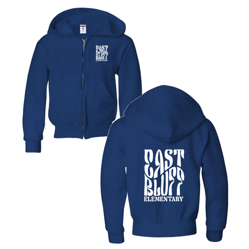 Jerzees Youth 8 Oz., 50/50 Nublend Full Zip Hoodie -- Royal