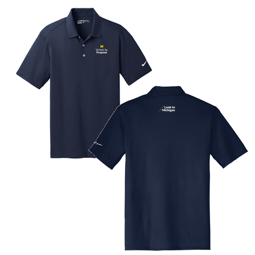 Nike Golf Dri Fit Vertical Mesh Polo -- Marine