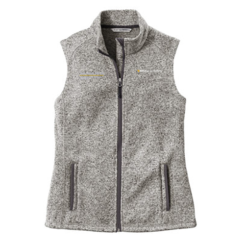 Port Authority Ladies Sweater Fleece Vest -- Grey Heather
