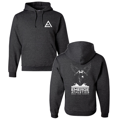 Jerzees 8 oz 50/50 Nublend Adult Hooded Sweatshirt -- Black Heather