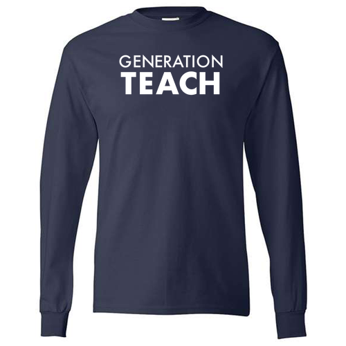 Hanes Adult 6 oz. Authentic-T Long-Sleeve T-Shirt -- Navy