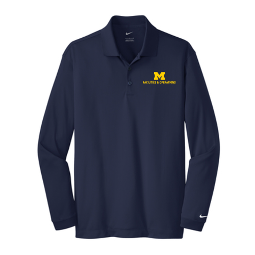 Nike Golf Tall Long Sleeve Dri Fit Stretch Tech Polo -- Midnight Navy, $78